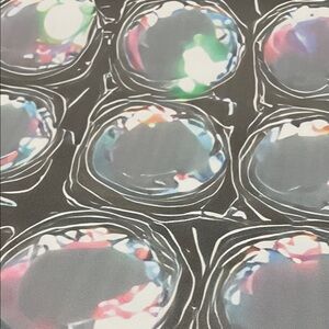 Colorful Abstract Art Print wall mural. 102 inches long 24 inches wide